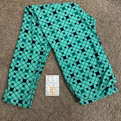 Lularoe TC Leggings Argyle Diamonds Green